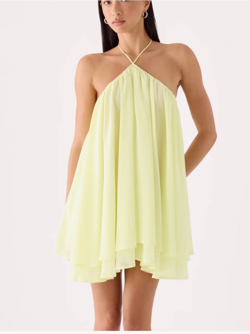 NWT Peppermayo Lemon Halter Mini Dress